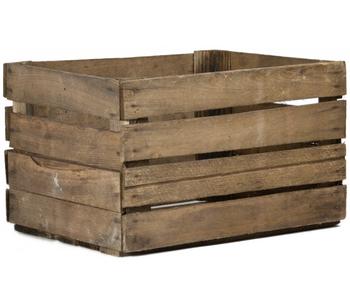 Stijf Holzkiste, natur, ca. B50/H30/T40 cm, Braun - Holz