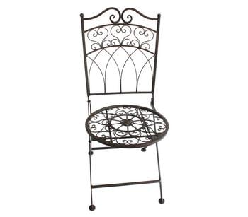 2 x Dehner Metallstuhl Antik, Dunkelbraun - Eisen - Mindestbestellmenge: 2 Stk.