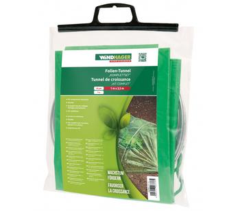Windhager Folientunnel, 3,5 m x 1 m, Grün