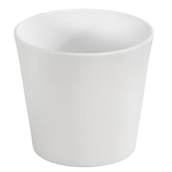 Dehner Keramik-Übertopf Blumentopf Basic, rund, Weiß - Keramik