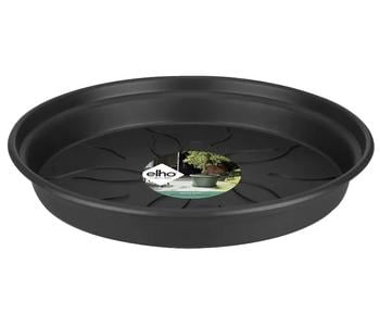 elho Green Basics Kunststoff-Untersetzer, rund, schwarz, ca. Ø25/H4 cm