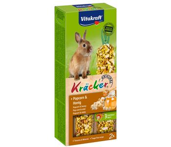 Vitakraft® Kräcker® Original + Popcorn & Honig für Zwergkaninchen, 2er Pack