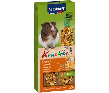 Vitakraft® Kräcker® Original + Honig & Dinkel für Meerschweinchen, 2er Pack