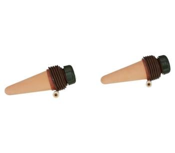 Tropf Blumat Tonkegel für die Bewässerung XL, 2 Stk., Apricot / Dunkelgrün - Kunststoff Ton