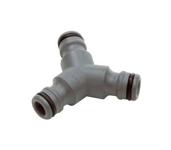 GARDENA Y-Verteiler für den Gartenschlauch, Grau - Kunststoff