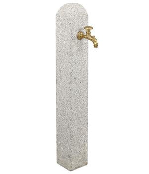 Dehner Granit-Wasserzapfsäule, ca. B15/112/T15 cm, Hellgrau / Gold - Granit