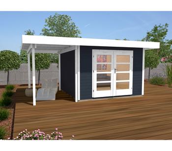 Weka Designhaus 126 A, Gr. 2, ca. B500/H225/T377 cm, Dunkelgrau - Holz