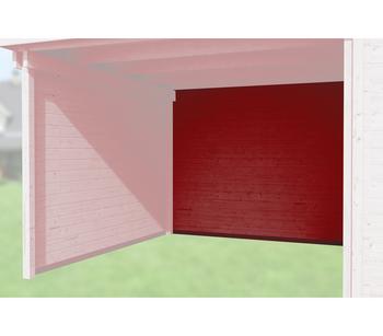 Weka Rückwand für Anbauten, 300 cm, Rot - Holz