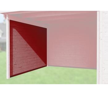 Weka Seitenwand für Anbauten, 300 cm, Rot - Holz