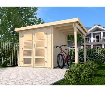 Weka Gartenhaus 321 + 115 cm Anbau