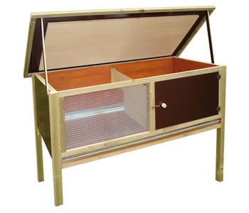 Elmato® Kaninchenstall Iso-Holzheim, ca. B132/H102/T70 cm