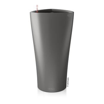 LECHUZA DELTA, All-in-One-Set, Dunkelgrau - Kunststoff