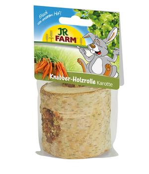 JR FARM Nagersnack Knabber-Holzrolle Karotte