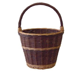 Dehner Erntekorb mit Bügel, ca. Ø38/H53 cm - Weide