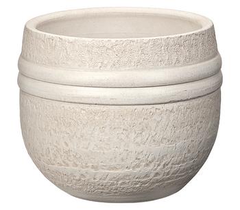 Dehner Keramik-Übertopf Rustika, bauchig, creme