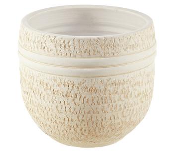 Dehner Keramik-Übertopf Rustika, bauchig, creme