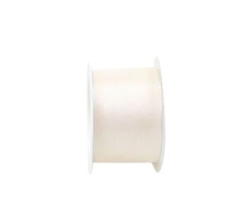 Braun+Company Taftband mit Draht, 4 cm, ca. L200 Weiß