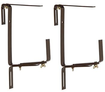 Metall-Blumenkastenhalter für den Balkon, 2 Stück von Dehner, Braun - Metall