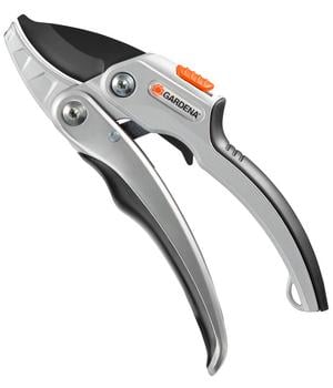 GARDENA Comfort Ratschenschere SmartCut, Orange, Türkis, Schwarz, Silber