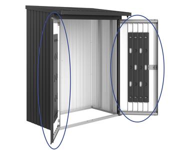 Biohort Türpaket WoodStock 150, Dunkelgrau - Metall
