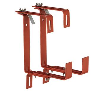Metall-Blumenkastenhalter Profi für den Balkon, 2 Stück von Dehner, Orange - Metall