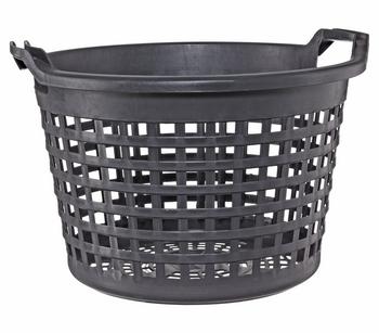 Tomsche Textil Seerosenkorb mit Henkeln, schwarz, rund