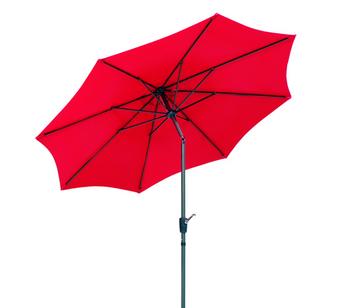 Schneider Sonnenschirm Harlem, rund, ca. Ø270 cm, Rot - Polyester / Stahl