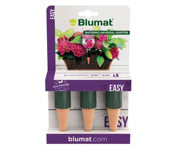 Tropf-Blumat Flaschenadapter mit Tonkegel für Topfpflanzen, 3 Stk., Apricot / Dunkelgrün - Kunststoff Ton