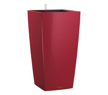 LECHUZA CUBICO Premium, All-in-One-Set, Dunkelrot - Kunststoff