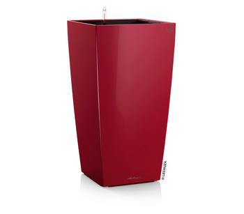 LECHUZA CUBICO Premium, All-in-One-Set, Dunkelrot - Kunststoff