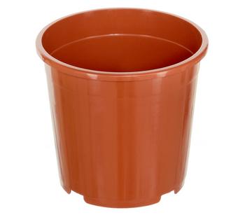Geli Kunststoff-Containertopf Fiore, rund, terrakotta, Orange - Kunststoff