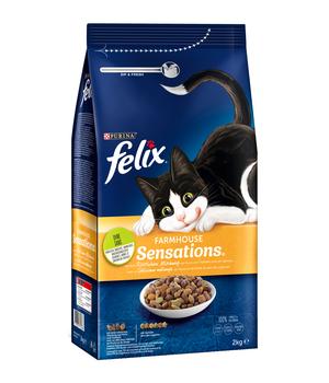 PURINA felix® Trockenfutter für Katzen Sensations, 2 kg