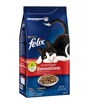 PURINA felix® Trockenfutter für Katzen Sensations, 2 kg