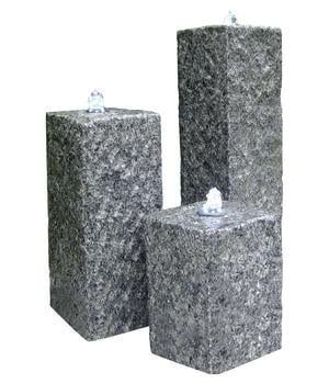 Dehner Granit-Gartenbrunnen Nizza, ca. H25,35,45 cm, Grau - Granit