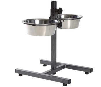 Trixie Hundebar, Dunkelgrau / Silber - Edelstahl Metall Gummi Kunststoff