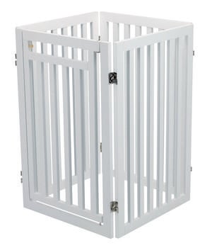 Trixie Absperrgitter mit Tür, 4-teilig, ca. B60-160/H81 cm
