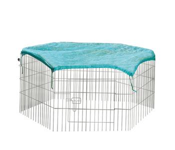 Trixie Freilaufgehege mit Netz, ca. B126/H58 cm, Silber - Metall