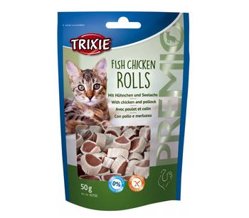 Trixie Premio Katzensnack Fish Chicken Rolls, 50 g