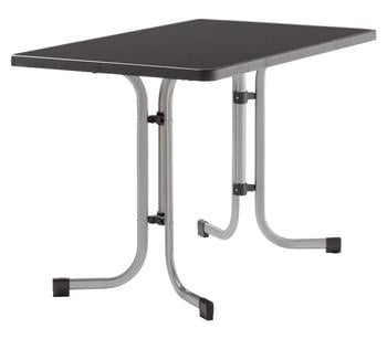 Sieger Boulevard-Klapptisch mecalit -PRO, ca. B115/H72/T70 cm, Grau - Stahl / Kunststoff