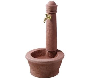 GARANTIA Kunststoff-Gartenbrunnen Roma, Ø 54 x 100 cm, Braun - Kunststoff
