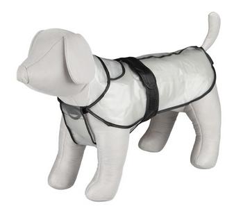 Trixie Hunde-Regenmantel Tarbes, Schwarz / Transparent - Kunststoff