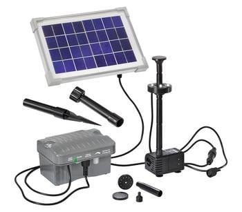 Esotec Solarpumpe Palermo LED für den Gartenteich, Schwarz