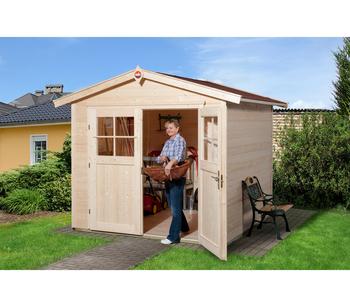 Weka Gartenhaus 224 Gr. 3, ca. B280/H238/T263 cm, Natur - Fichtenholz