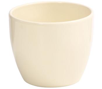 2 x Dehner Keramik-Übertopf Blumentopf Lina, rund, Creme - Keramik - Mindestbestellmenge: 2 Stk.