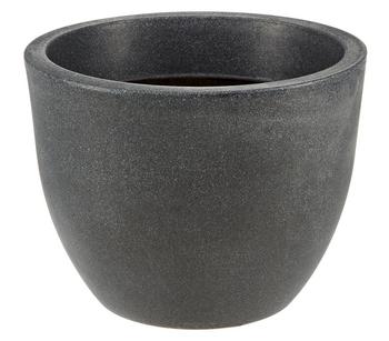 Scheurich Kunststoff-Topf Padua, rund, Dunkelgrau - Kunststoff