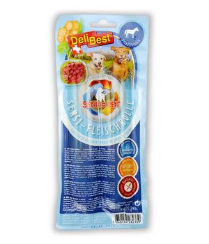 DeliBest Sensi Pet Nassfutter für Hunde Adult, Fleischrolle, 2 x 400 g