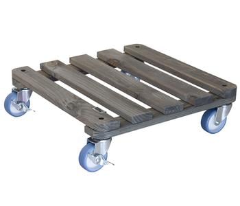 Wagner Pflanzroller Kiefer, lasiert, ca. B40/H12/T40 cm, Grau - Kiefernholz
