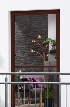 Hecht Fliegengitter Fensterbausatz Master Slim XL, ca. B130/H220 cm, Dunkelbraun - Aluminium / Textilien