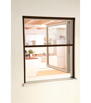 Hecht Rollobausatz Fenster SMART, ca. B80/H160 cm, Dunkelbraun - Aluminium / Textilien