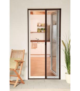 Hecht Fliegengitter Türrollo Smart, ca. B160/H220 cm, Dunkelbraun - Aluminium / Textilien